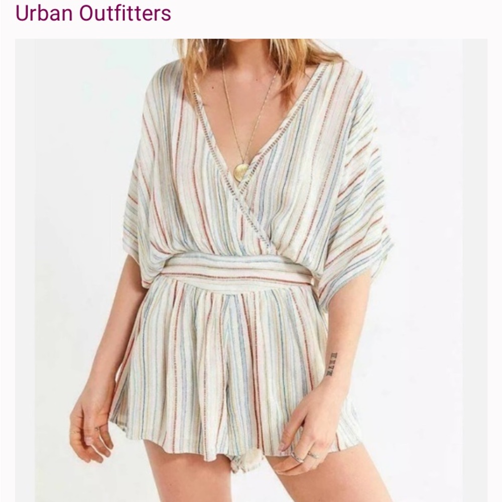 URBAN OUTFITTERS Striped romper sz M